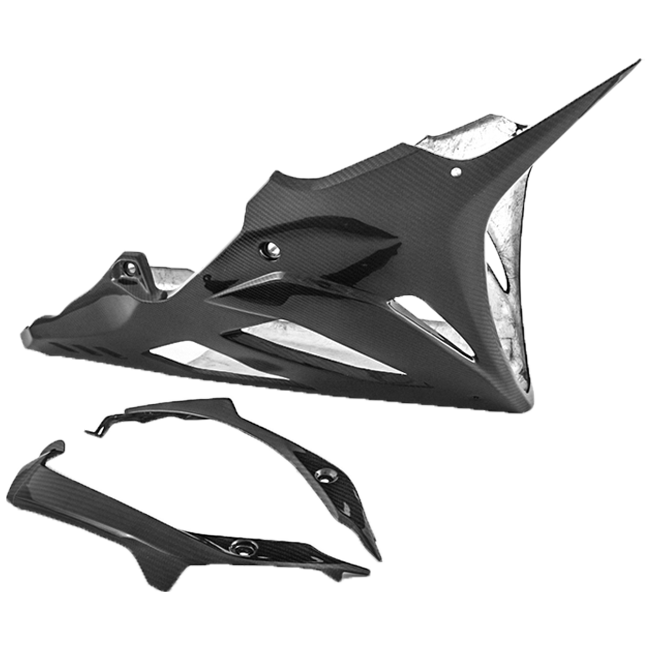 Fullsix Carbon Street belly pan for BMW S1000RR K67 2019-2024 in 245 twill weave