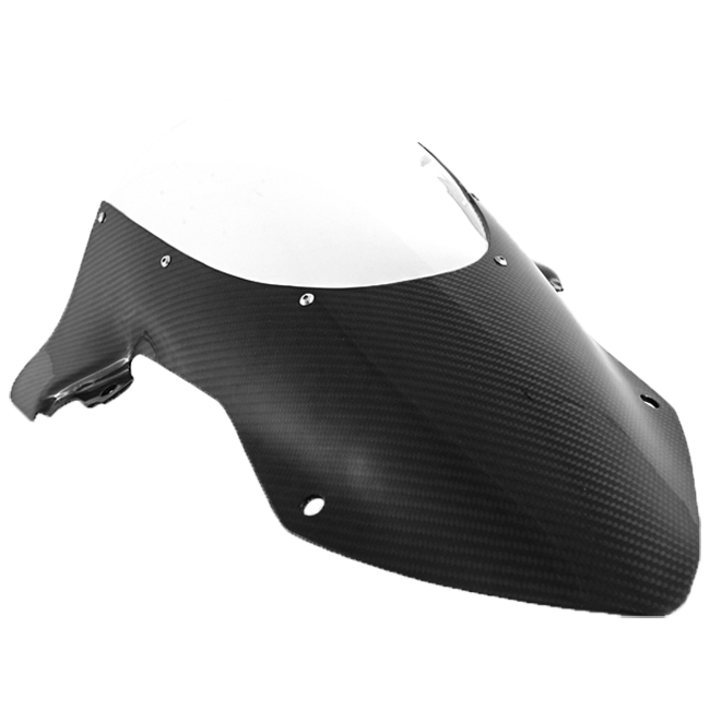 Fullsix carbon windscreen for BMW S1000RR K67 2019-2024, transparent 245 twill glossy finish