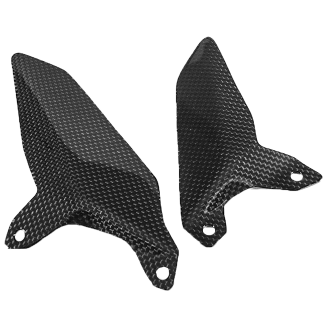 Fullsix carbon heel guards for Ducati Panigale 1299/S in glossy 200 Plain weave