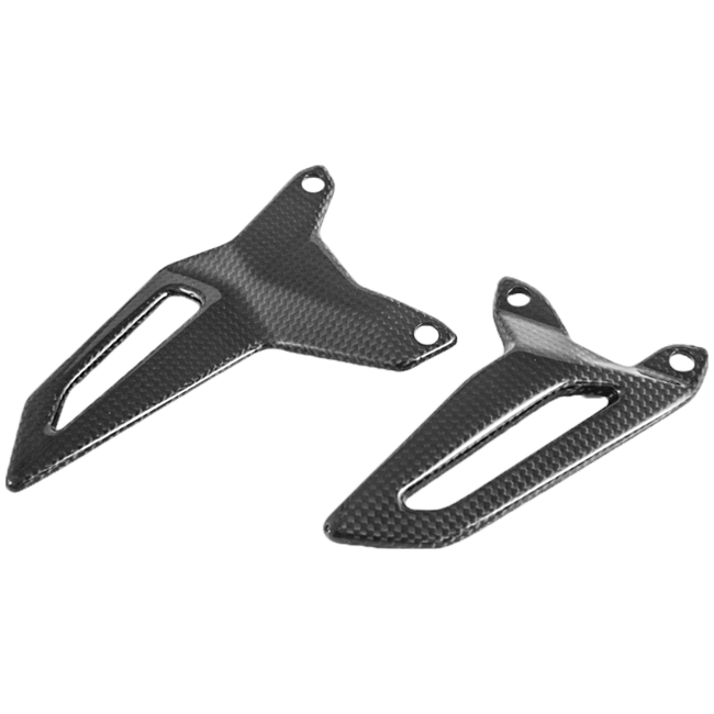 Fullsix open carbon heel guard for Ducati Panigale 1199 — glossy 200 plain weave
