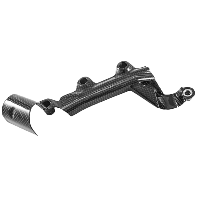 Fullsix Carbon rear brake reservoir cover for Ducati Panigale 1199, shown in glossy 200 Plain weave