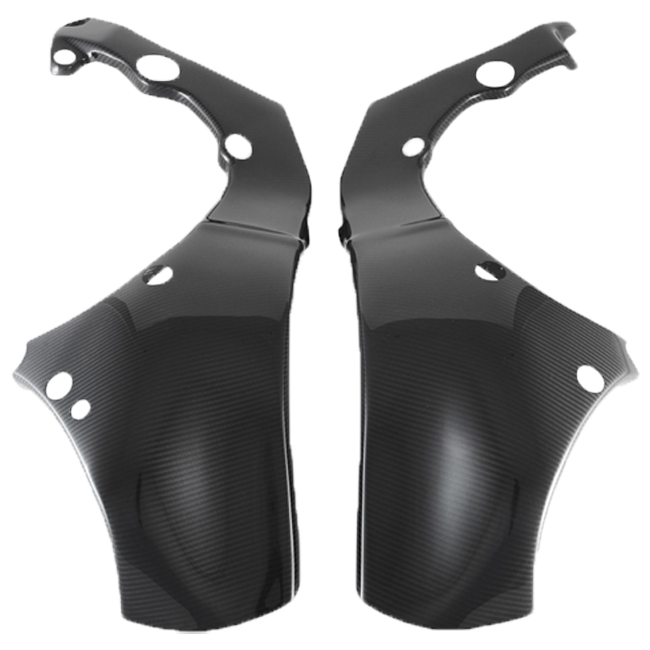 Fullsix 245 Twill carbon frame covers for Kawasaki ZX-10R 2011-2015, gloss finish