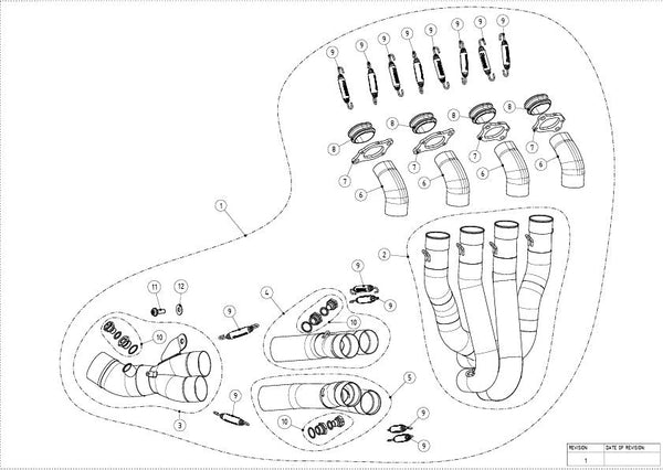 Akrapovic E-H10R11 stainless steel header for Honda CBR 1000 RR-R SC82