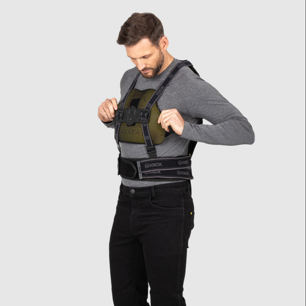 Knox Micro-Lock Chest Protector in black, men's, CE Level 1 certified