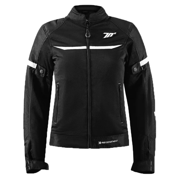 Seventy Degrees Mojave Mesh-Sommerjacke – Damen – Schwarz / Weiß