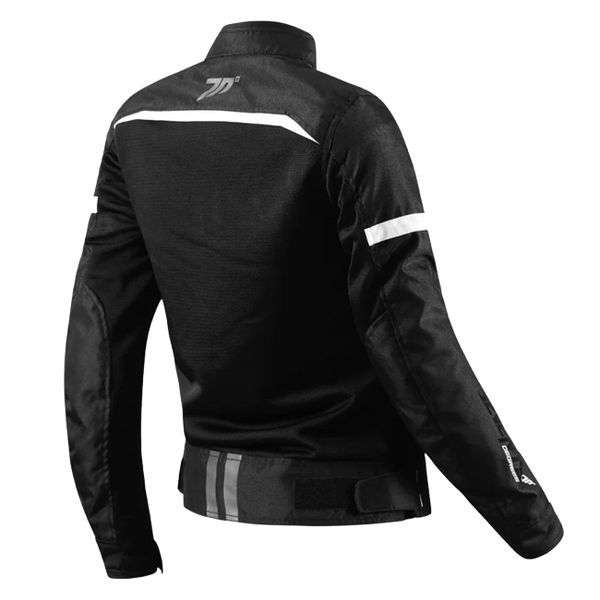 Seventy Degrees Mojave Mesh-Sommerjacke – Damen – Schwarz / Weiß