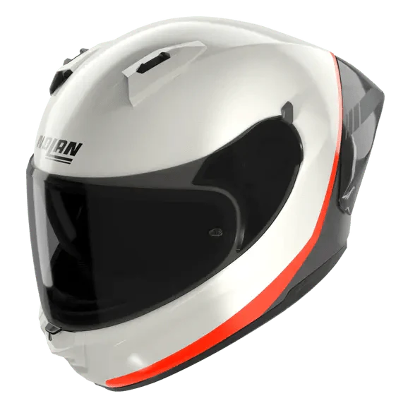 Nolan N60-6 Sport full-face helmet Verniciatura Speciale pearl white black orange 347