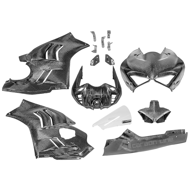 AP Carbon Line complete SBK 400g twill carbon fairing set for Ducati Panigale V4/S/R 2022–2024