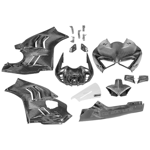 AP Carbon Line complete SBK 400g twill carbon fairing set for Ducati Panigale V4/S/R 2022–2024