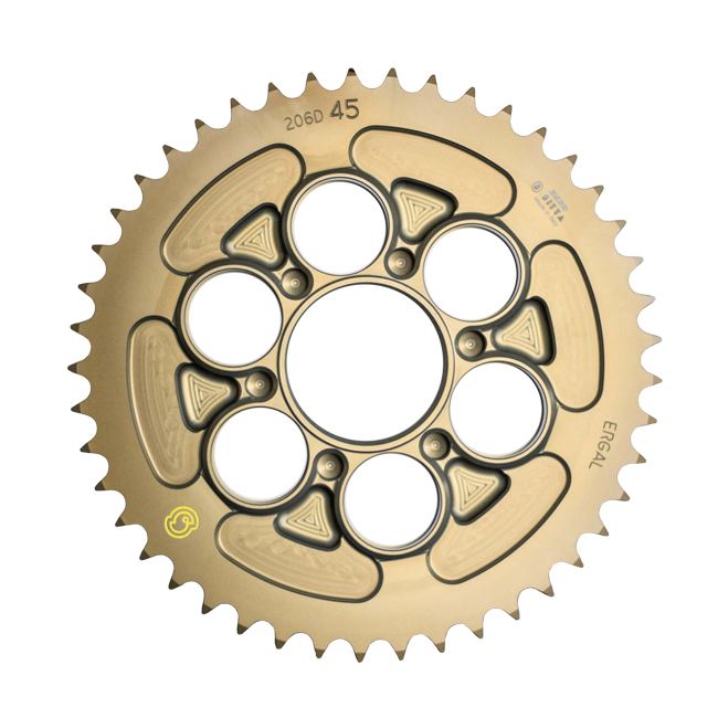 Sitta 206D hard-anodised aluminium rear sprocket for Ducati Panigale V4/S/R