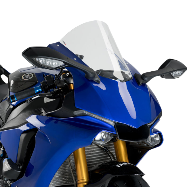 Puig R-Racer windshield for Yamaha YZF-R1/M RN32 RN49 2015–2019, transparent finish