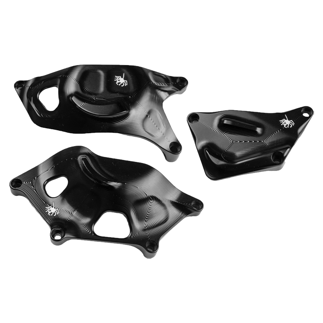 Spider Racing black anodised aluminium engine case covers for Honda CBR 1000 RR-R SC82
