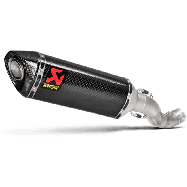 Akrapovic Slip-On Line Carbon silencer on Aprilia RSV4 1100 Factory RF RR 2017-2020