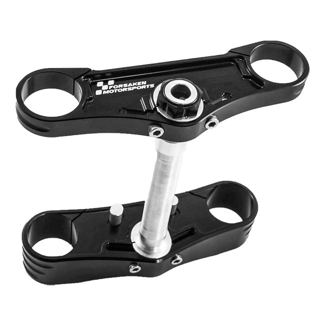 Forsaken Motorsport black anodised triple clamp for Triumph Street Triple 765 RS