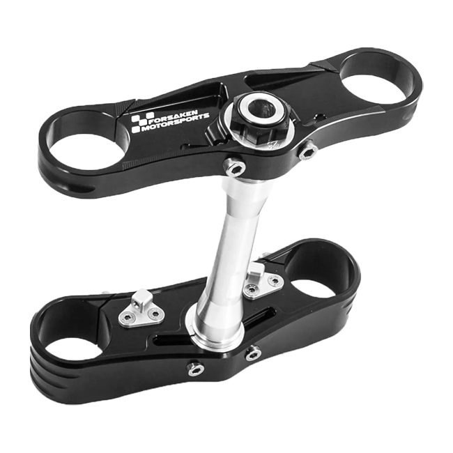 Forsaken Motorsport black anodised triple clamp for Yamaha YZF-R1/M RN32 RN49 RN65