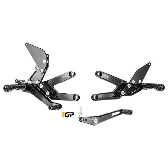 Bonamici Racing TH03 rearset kit Triumph Daytona 675 black anodised aluminium