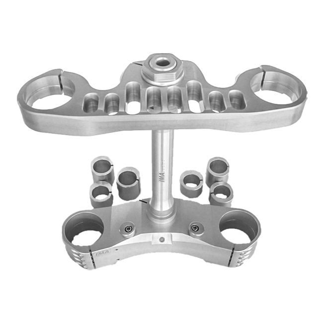 IMA Special Parts racing triple clamp for Ducati Panigale V4 in anodised aluminium finish