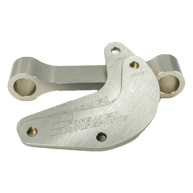 Forsaken Motorsport linear rear linkage for Kawasaki ZX-10 R/RR 2016–2026, CNC-machined aluminium billet