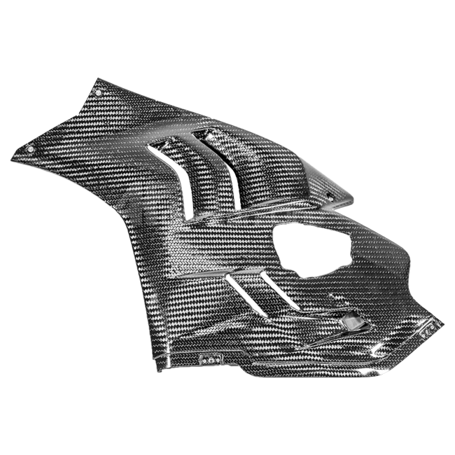 AP Carbon Line 400g twill carbon SBK left side panel for Ducati Panigale V4/S/R 2022–2024