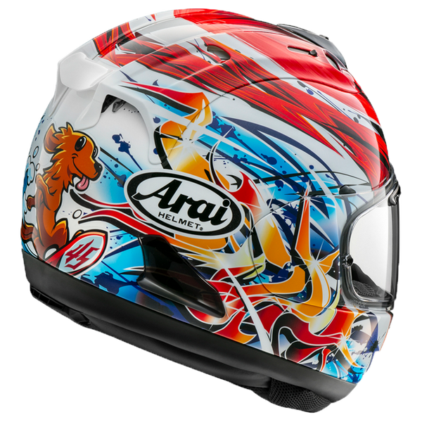 Arai RX-7V Evo helmet in Tetsuta Nagashima Replica livery