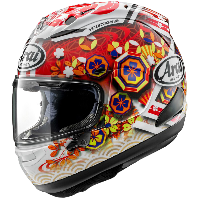 Arai RX-7V Evo Takaaki Nakagami GP3 Replica full-face helmet in gloss YF Design livery
