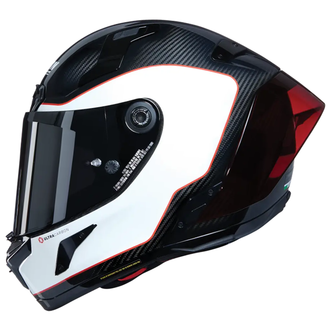 Nolan X-804 RS Ultra Carbon helmet White/Red Asso di Picche 343 full-face race helmet