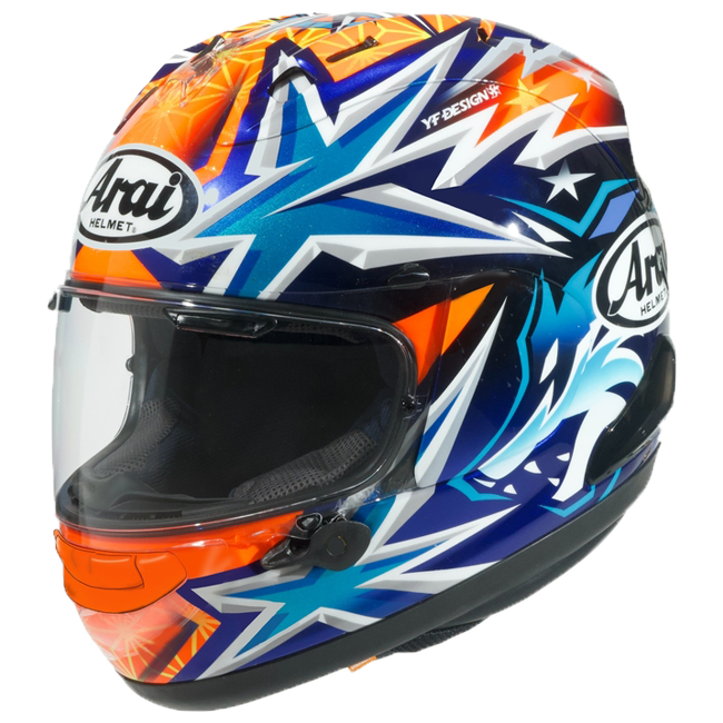 Arai RX-7V Evo helmet Yuki Okamoto 2025 Replica Compass livery