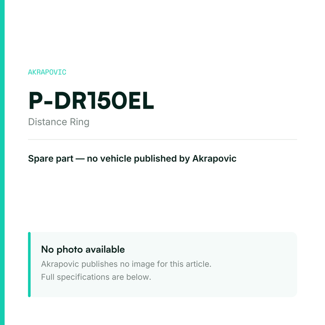 Akrapovic Distance Ring P-DR150EL — placeholder, no manufacturer photo available