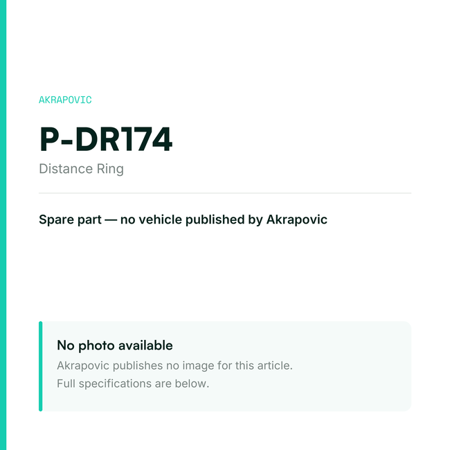 Akrapovic Distance Ring P-DR174 — placeholder, no manufacturer photo available