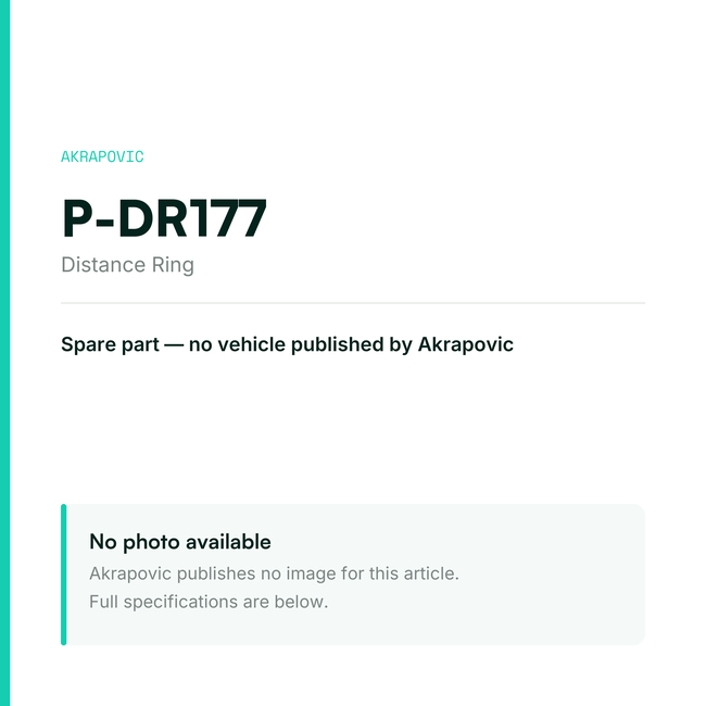 Akrapovic Distance Ring P-DR177 — placeholder, no manufacturer photo available