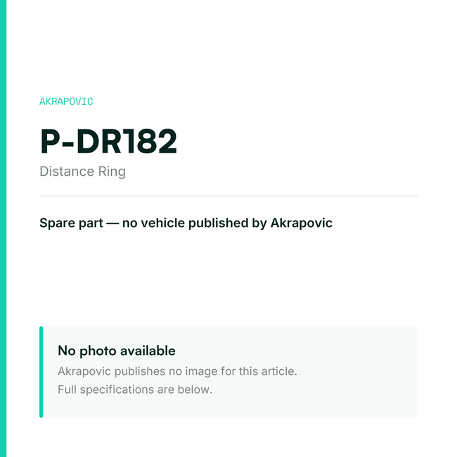 Akrapovic Distance Ring P-DR182 — placeholder, no manufacturer photo available