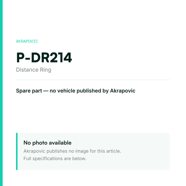 Akrapovic Distance Ring P-DR214 — placeholder, no manufacturer photo available