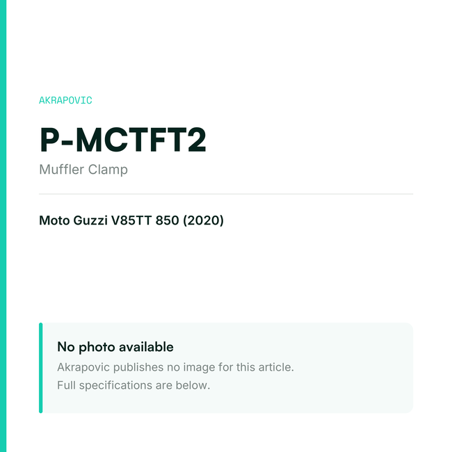 Akrapovic Muffler Clamp P-MCTFT2 — placeholder, no manufacturer photo available