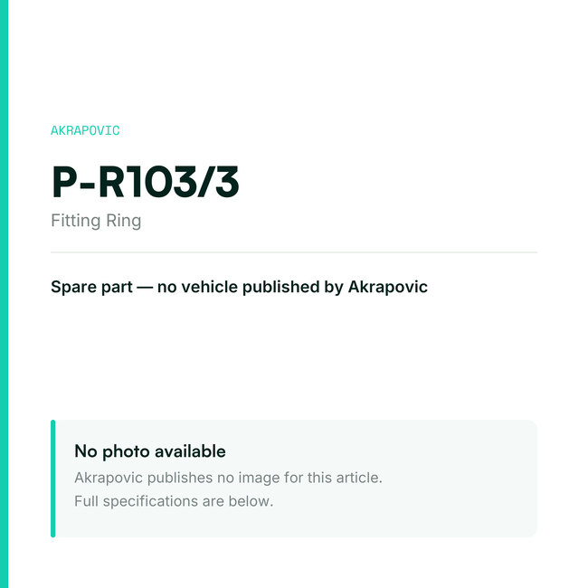 Akrapovic Fitting Ring P-R103/3 — placeholder, no manufacturer photo available
