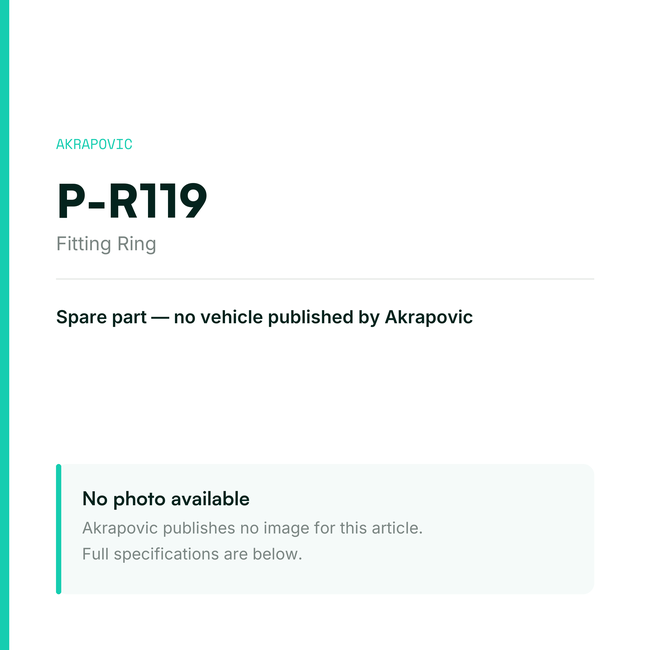 Akrapovic Fitting Ring P-R119 — placeholder, no manufacturer photo available