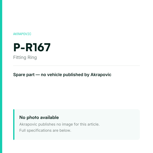 Akrapovic Fitting Ring P-R167 — placeholder, no manufacturer photo available