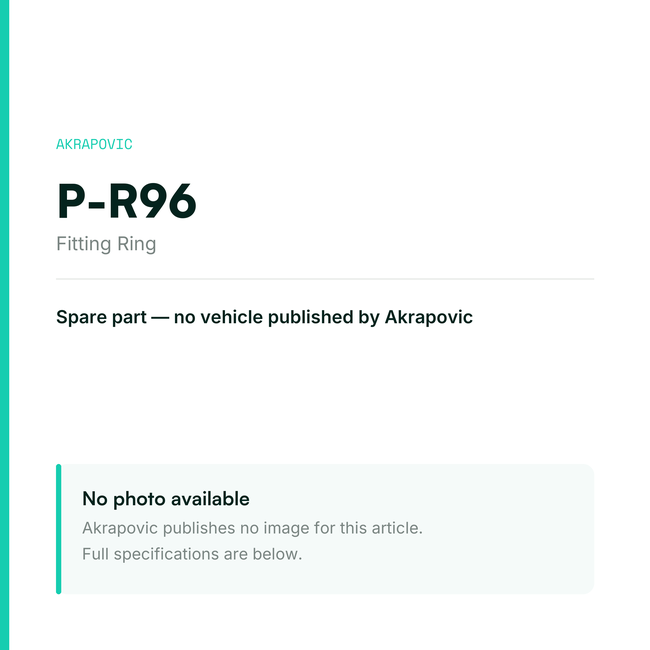 Akrapovic Fitting Ring P-R96 — placeholder, no manufacturer photo available