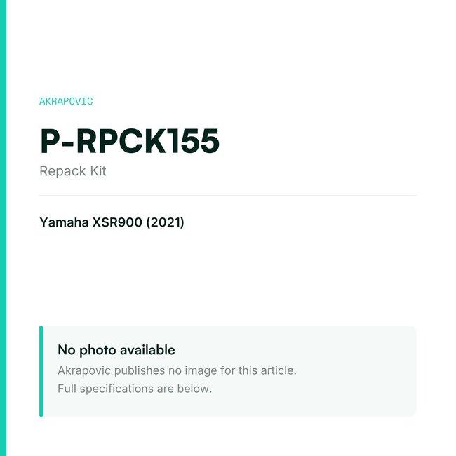 Akrapovic Repack Kit P-RPCK155 — placeholder, no manufacturer photo available