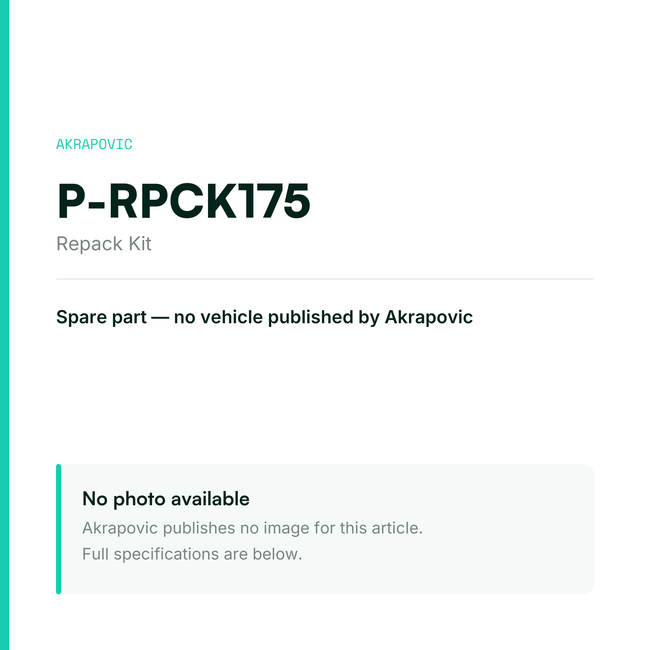 Akrapovic Repack Kit P-RPCK175 — placeholder, no manufacturer photo available