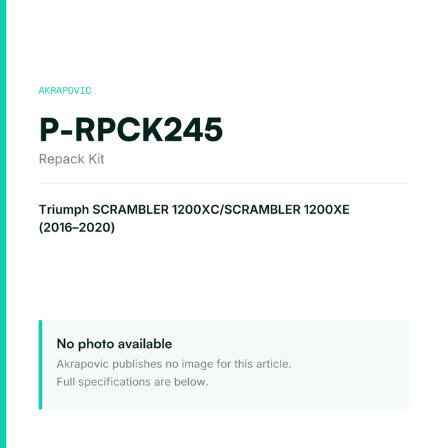 Akrapovic Repack Kit P-RPCK245 — placeholder, no manufacturer photo available