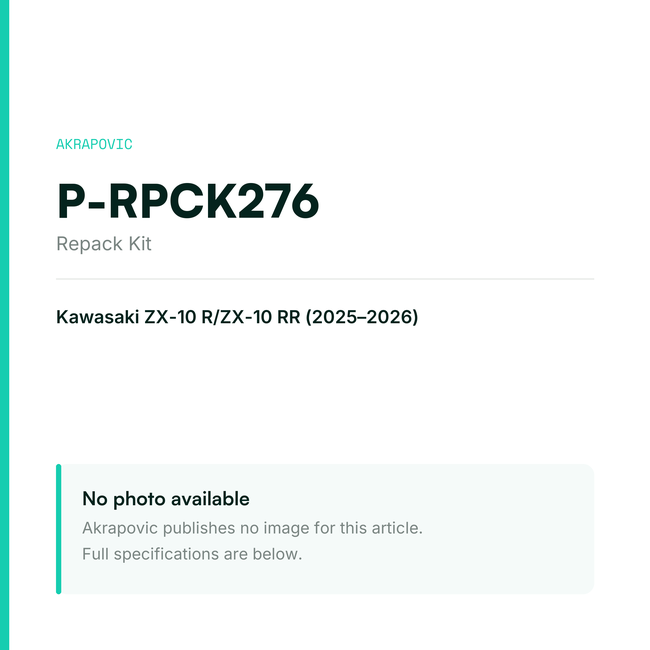 Akrapovic Repack Kit P-RPCK276 — placeholder, no manufacturer photo available