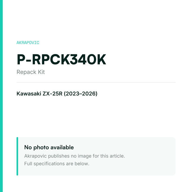 Akrapovic Repack Kit P-RPCK340K — placeholder, no manufacturer photo available