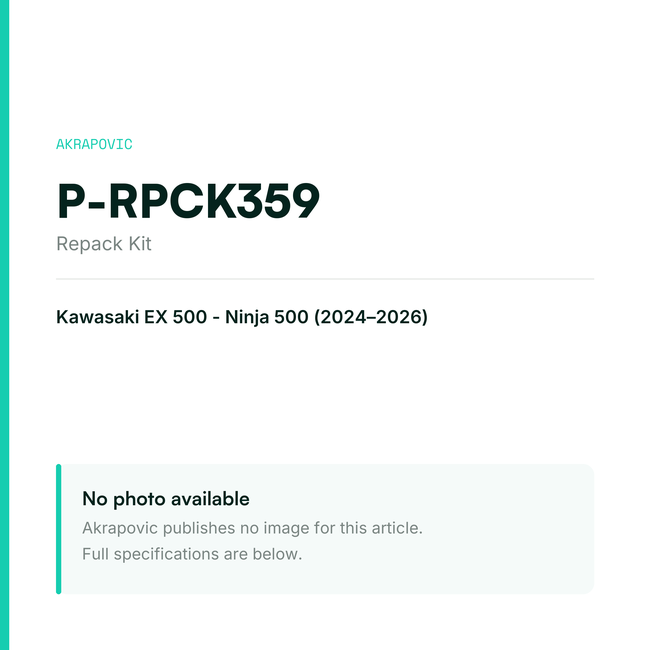 Akrapovic Repack Kit P-RPCK359 — placeholder, no manufacturer photo available