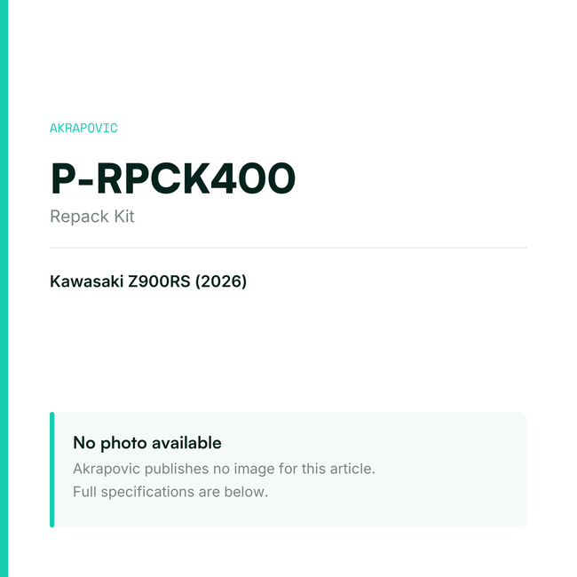 Akrapovic Repack Kit P-RPCK400 — placeholder, no manufacturer photo available