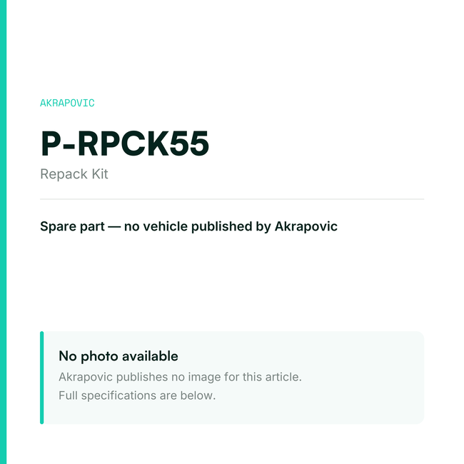 Akrapovic Repack Kit P-RPCK55 — placeholder, no manufacturer photo available