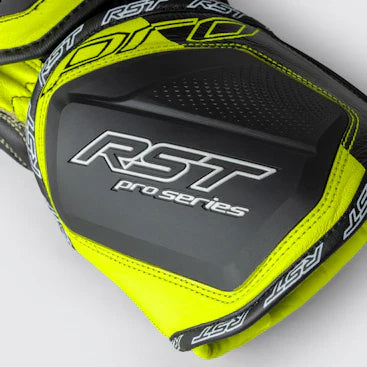 RST Pro Series GP D3O men's motorcycle leather gloves in black