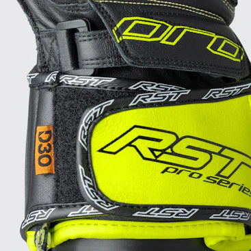 RST Pro Series GP D3O men's motorcycle leather gloves in black