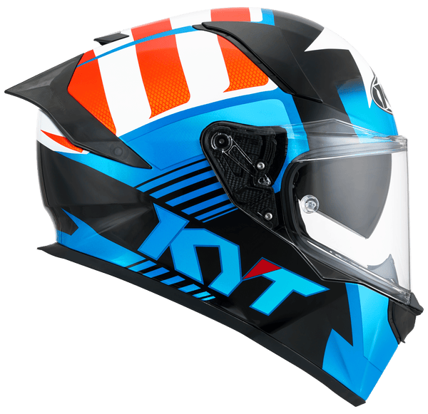 KYT R2R full-face helmet in Straight finish, front three-quarter view