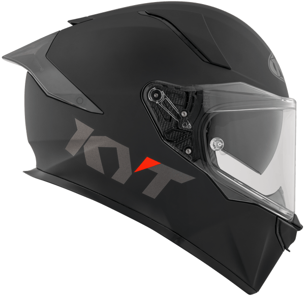 KYT R2R Plain full-face helmet in matte black, side view