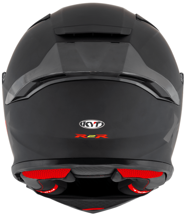 KYT R2R Plain full-face helmet in matte black, side view